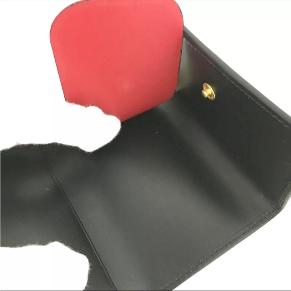 Black GUCCI G Logo Leather 6 Ring Key Case keys wallet holder with all hooks - Picture 7 of 8